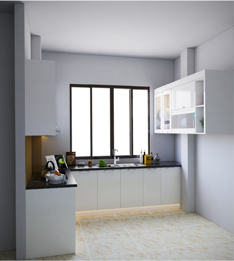 Mẫu không gian bếp đẹp cho nhà ống 6