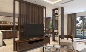 Tạo sự đồng bộ nội thất khi thiết kế không gian mở phòng khách và bếp