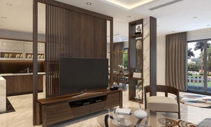 Tạo sự đồng bộ nội thất khi thiết kế không gian mở phòng khách và bếp