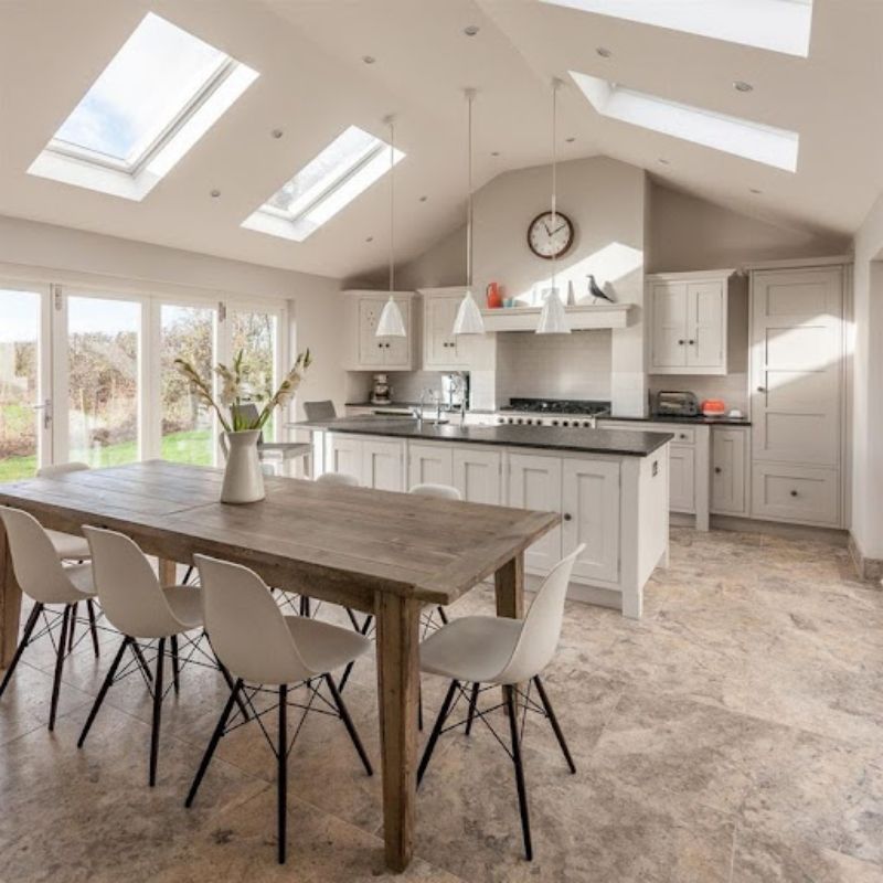 Không gian bếp mở hiện đại 