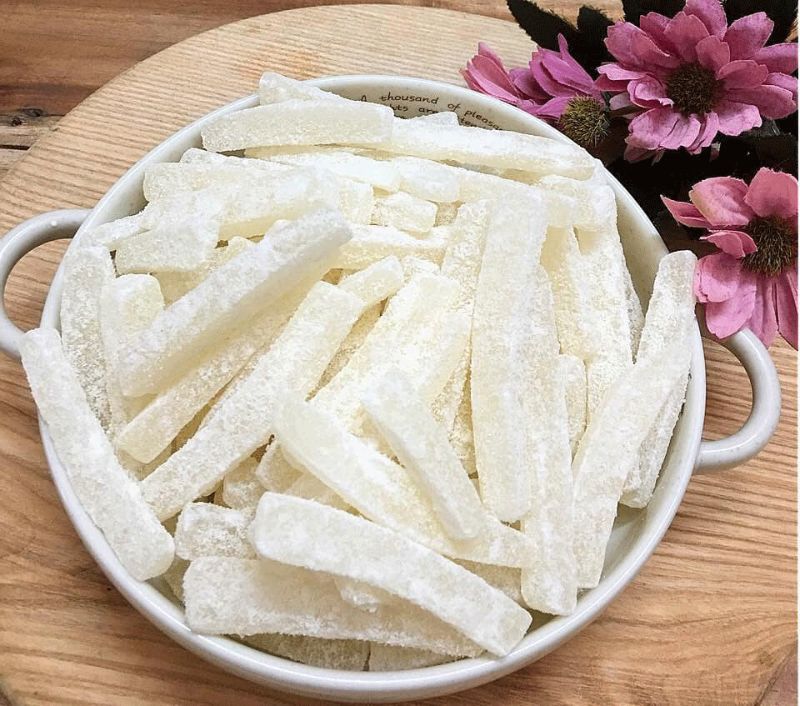 Thành phẩm mứt bí đao hoàn hảo 