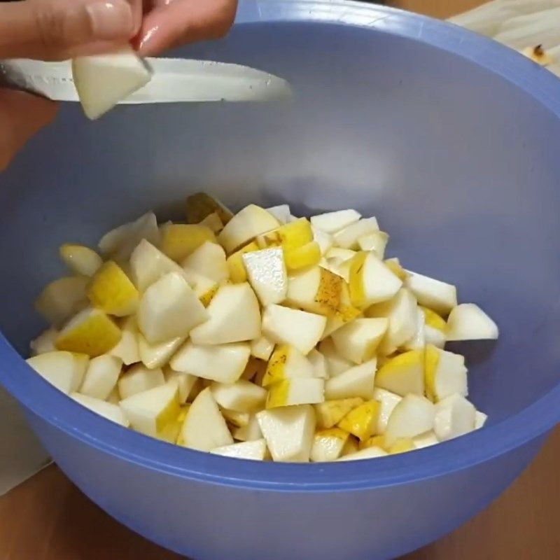 Cách sơ chế mứt lê 