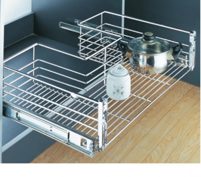 Giá xoong nồi inox cho tủ bếp dưới