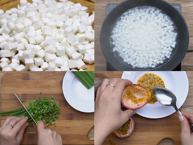 Lấy màu làm mứt dừa từ thiên nhiên 