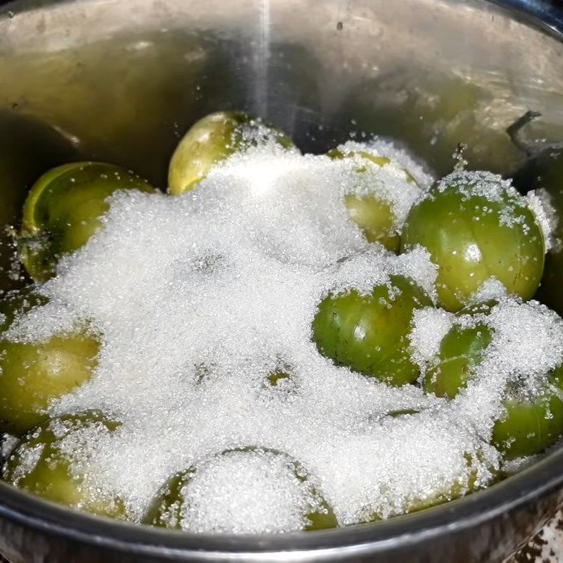 Ngâm đường với táo 