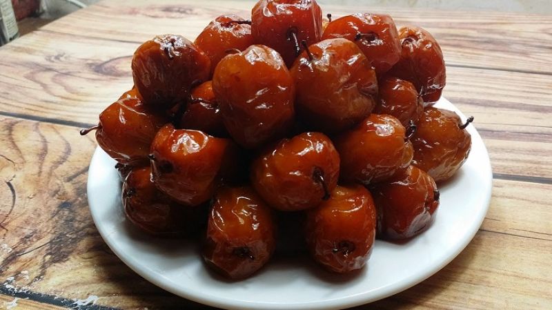 Thành phẩm mứt táo thơm ngon, mềm dẻo 