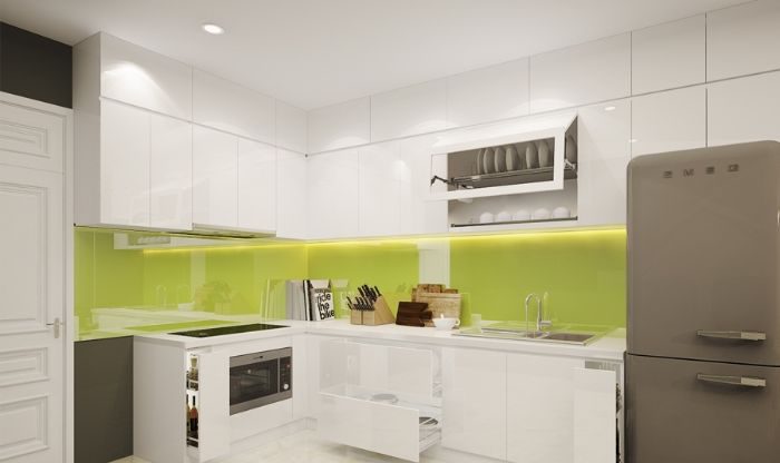 Top những mẫu tủ bếp acrylic chữ l đẹp nhất