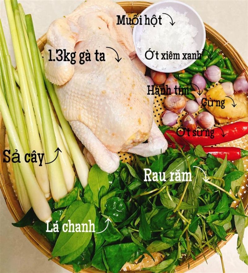 nguyên liệu làm gà ủ muối hoa tiêu
