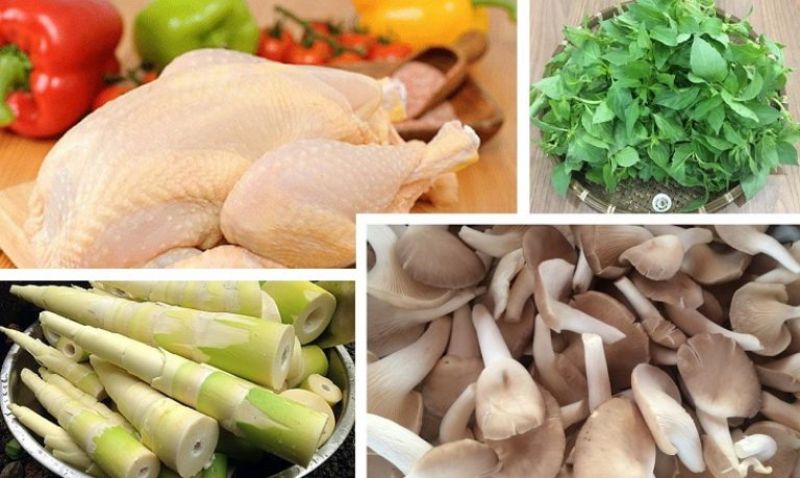 nguyên liệu làm gà lá é