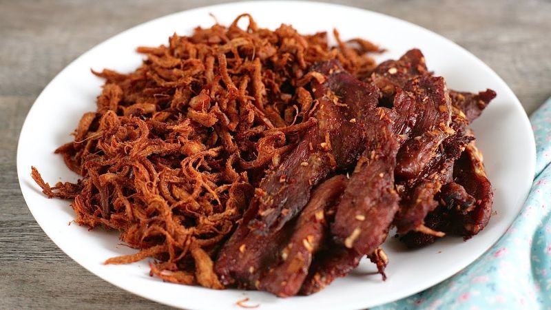 Làm lợn khô không cần lò nướng