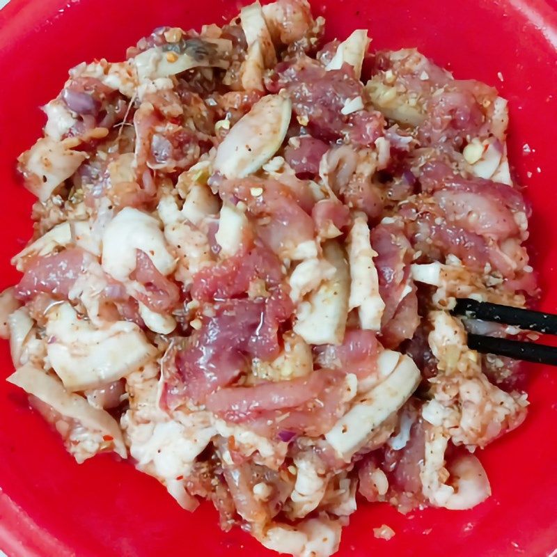 Sơ chế nguyên liệu đã chuẩn bị